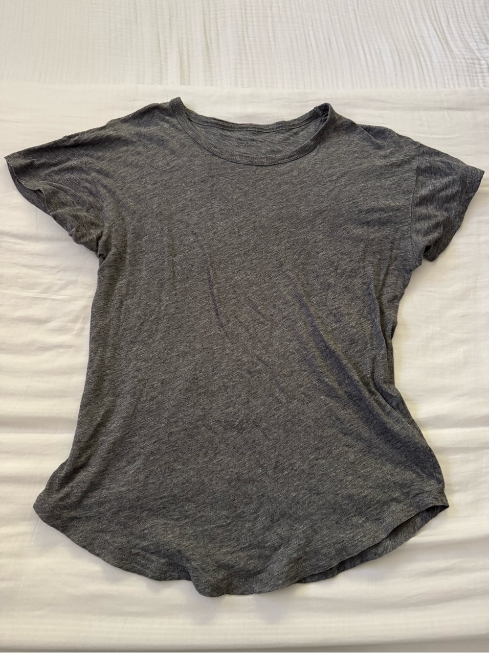 Madewell Heather Charcoal Short Sleeve Crew Tee